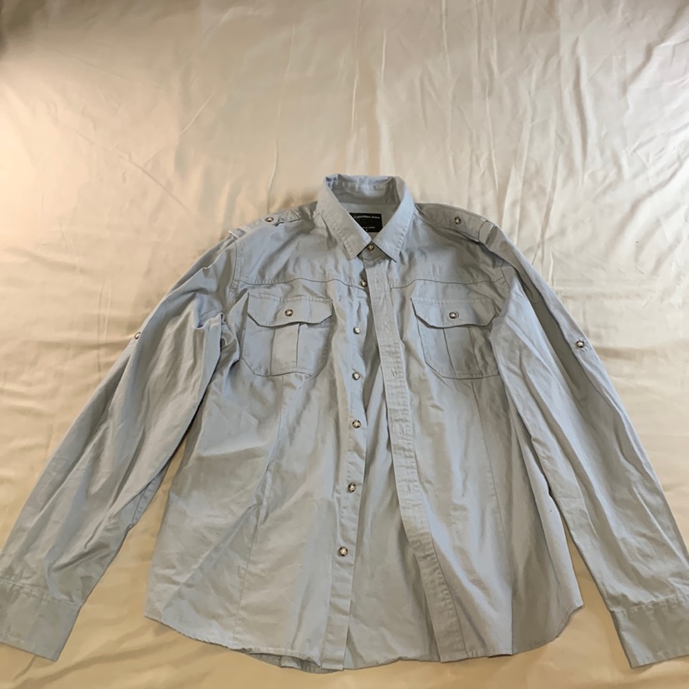 Calvin Klein Jeans Blue Button Down